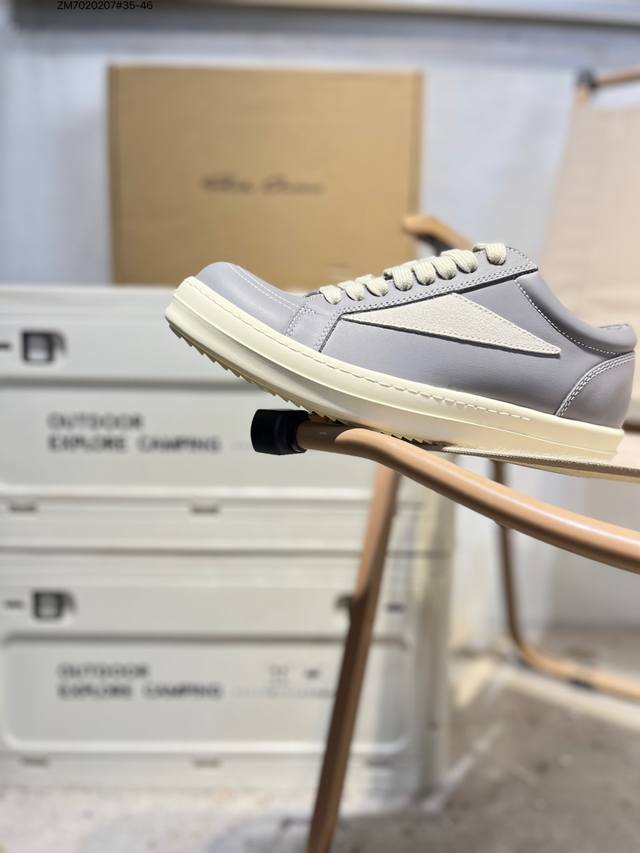 Rick Owens Retro Versatile Fashionable Comfortable Breathable Durable Casual Sho