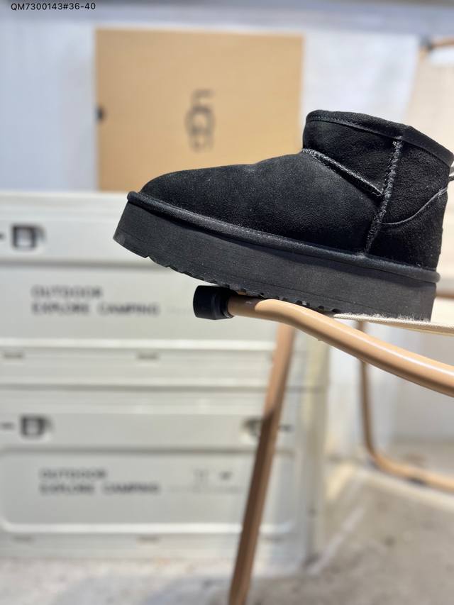 Ugg Snow Boots Waterproof Suede Leather Upper Ugg W Neuel Series Autumn/Winter N