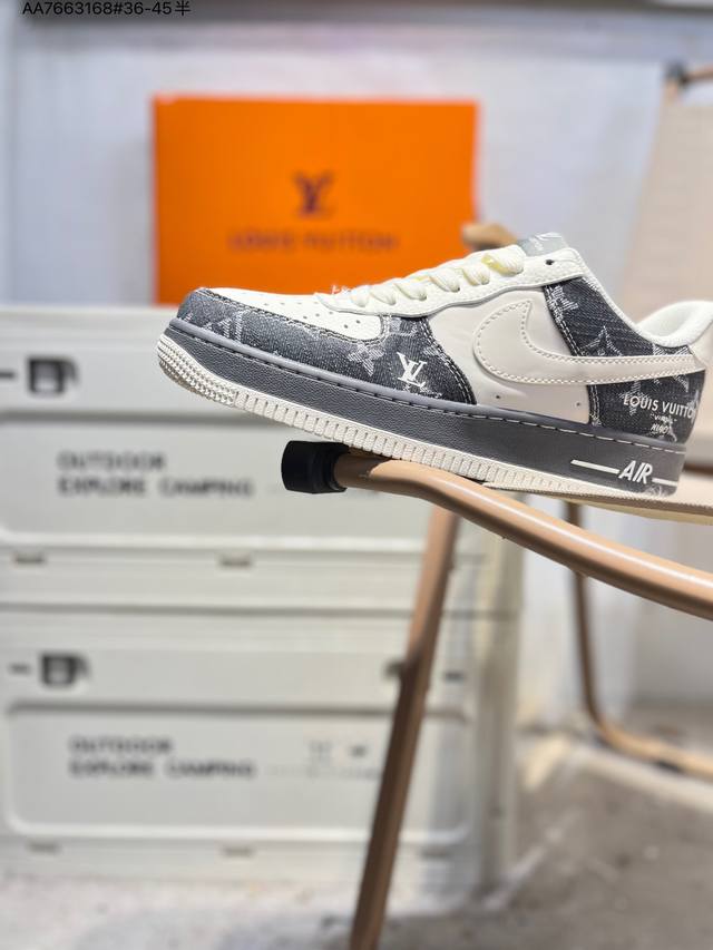 Lv X Nk Air Force 1 '07 Low Casual Sneakers #Custom Leather, Original Last and C