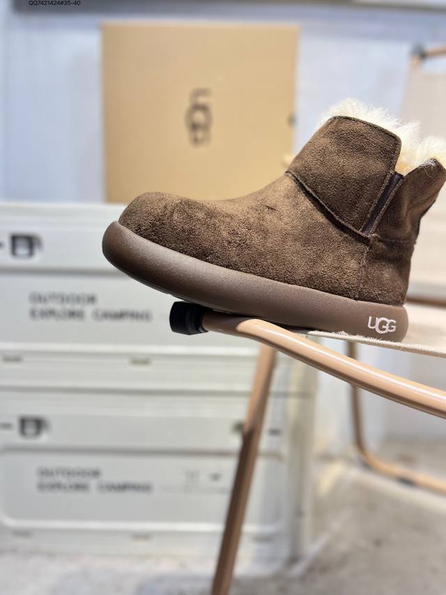 Ugg Snow Boots Waterproof Suede Leather Upper Ugg W Neuel Series Autumn/Winter N