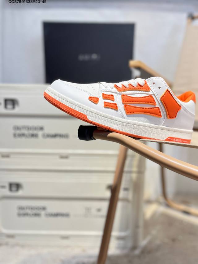 Amiri Skeleton Low-Skel Top Sneakers, Skeleton Series Couple Shoes Trendy Top Pr