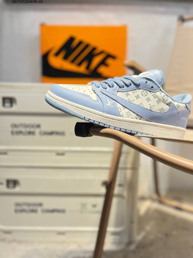 Factory Grade Top Grain Leather Gucci X Jordan Air Jordan 1 Low AJ1 Basketball