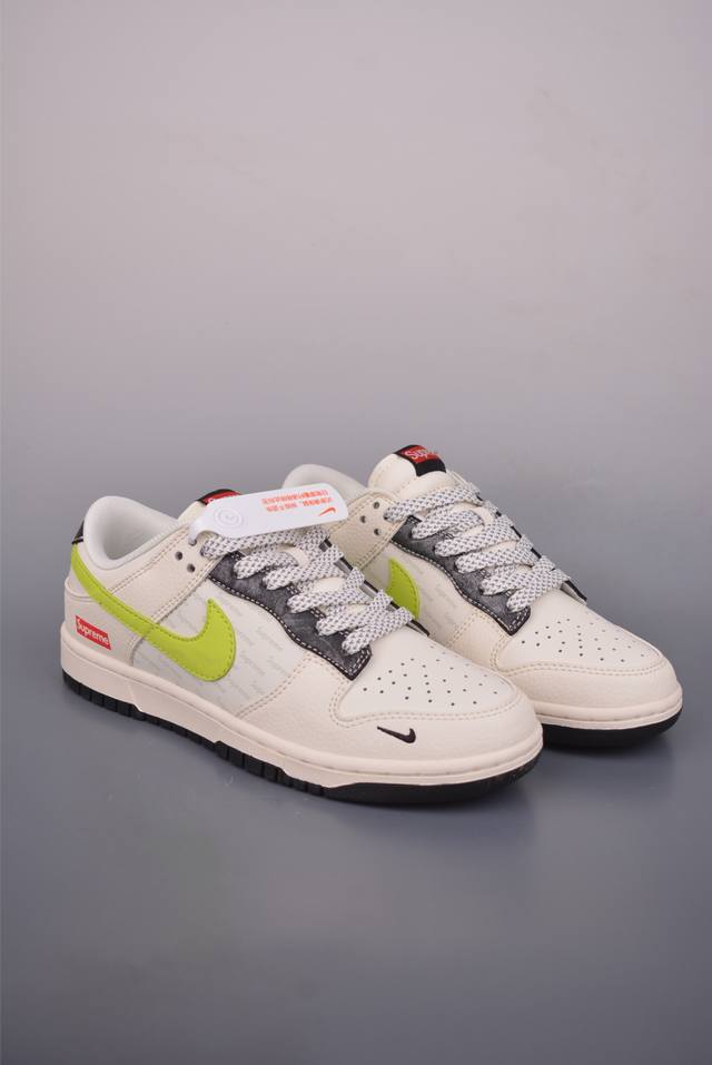 Nike SB Dunk Low Supreme Collaboration Pure Original Factory Product Highly Reco