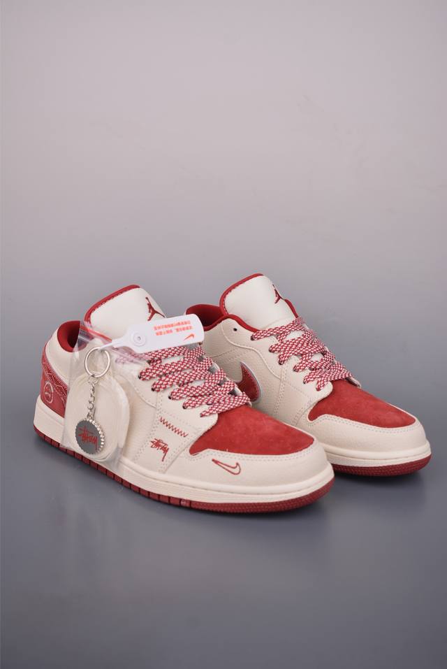 Nike Jordan Air Jordan 1 Stussy Collaboration Highly Recommended, Genuine Facto