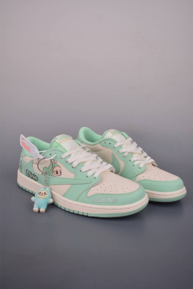 Fragment X Travis Scott X Labubu Air Jordan 1 Low Three-Way Collaboration Revers