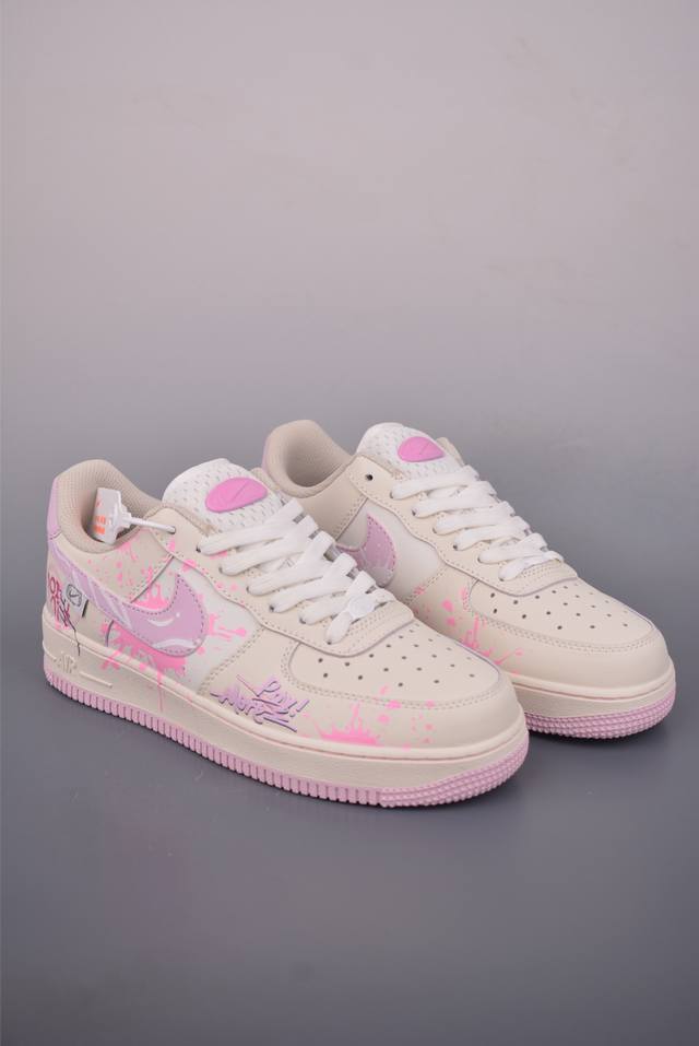 Nike Air Force 1 Low Purple/Pink Sweet Illustration Authentic Air Force 1 Design