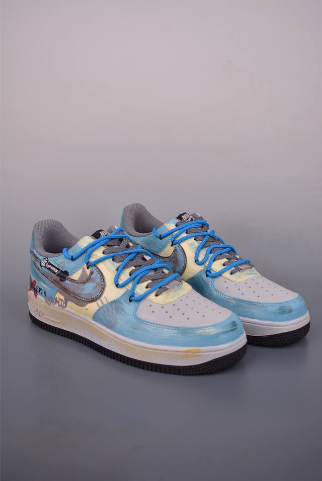 Nike Air Force 1 Low Hand-painted Graffiti Deconstructed Straps Original Last a