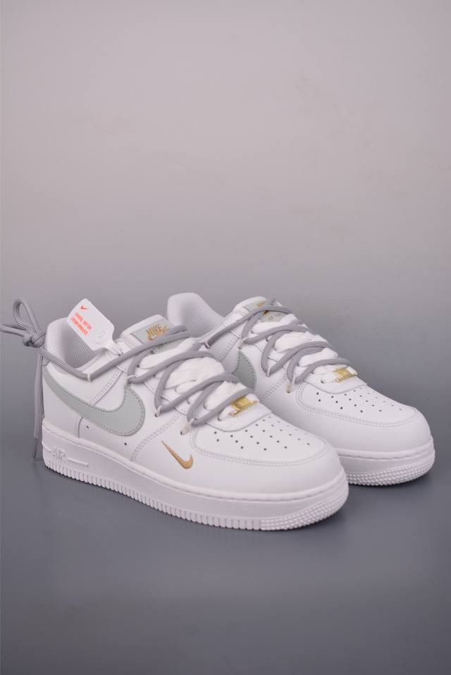 Nike Air Force 1 Low White/Grey/Gold Deconstructed Strappy Dresser Original las