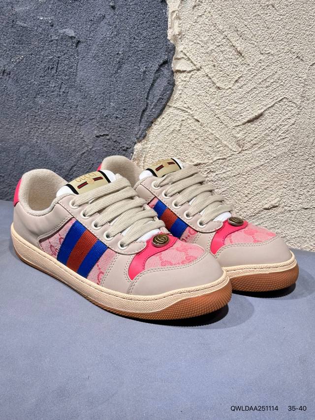 Gucci Mac 80 series low-top retro versatile casual sports sneakers "off-white r