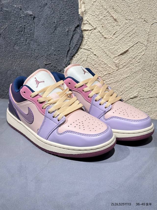 New Arrival Real Shot Air Jordan 1 Low Blue Lemon AJ1 Jordan 1 Low-top Blue and