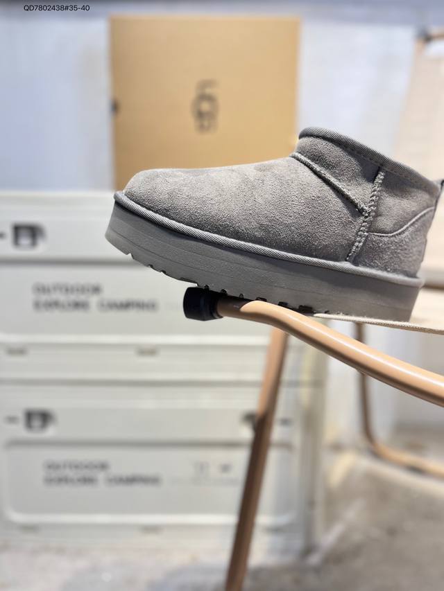 Ugg Snow Boots Waterproof Suede Leather Upper Ugg W Neuel Series Autumn/Winter N