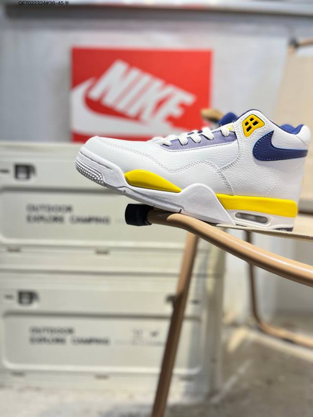 Nike Air Flight Legacy White AJ4, a mid-top retro casual basketball shoe from t