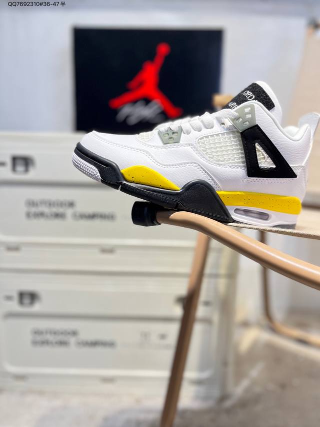 Air Jordan 4 Retro Black Military Blue Michael Jordan AJ4 mid-top retro casual s