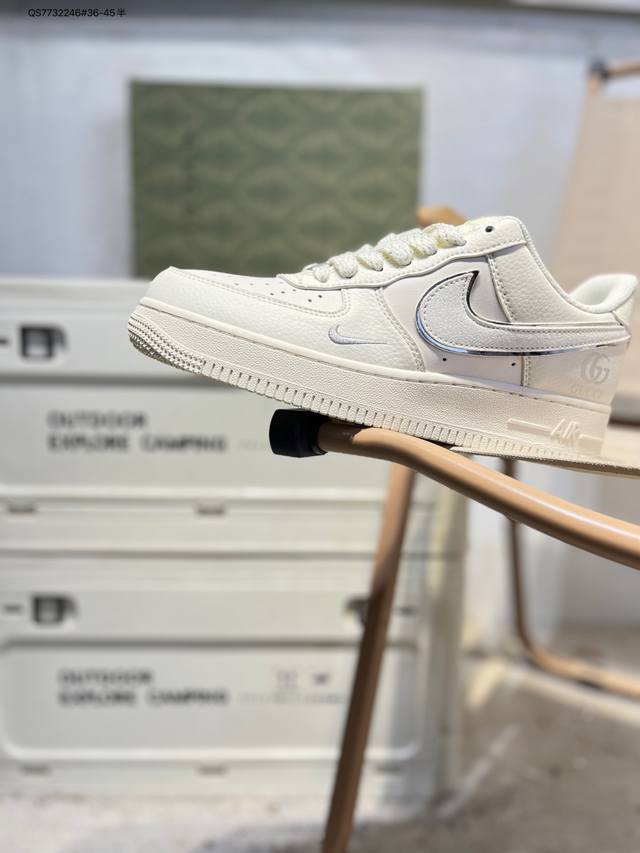 Gucci X Nk Air Force 1 '07 Low Low-top Casual Sneakers#Custom leather, original
