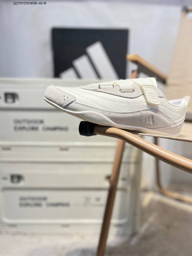 Ad Urban Reverie Fos White and Grey Velcro Urban Ballet Style Thin-Soled Casual