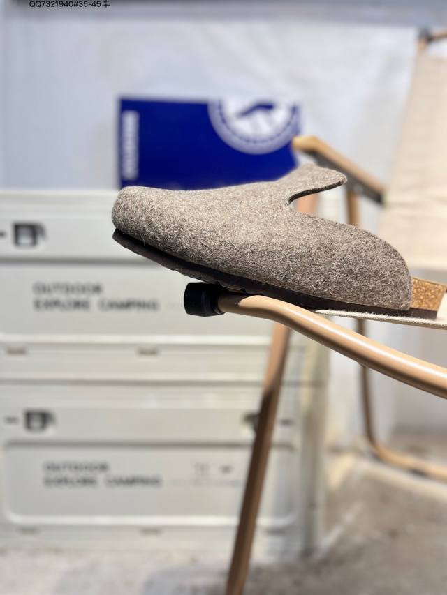 Birkenstock London Suede Leather Cowhide Suede Flat Retro Cork Casual Shoes 1011