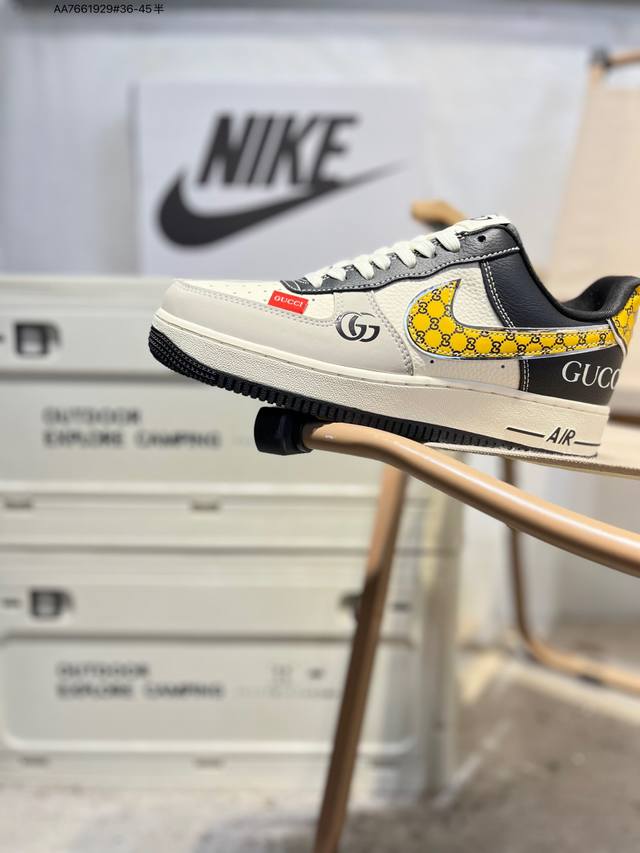 Nk Air Force 1 '07 Low Casual Sneakers#Custom Leather, Original Last and Cardboa