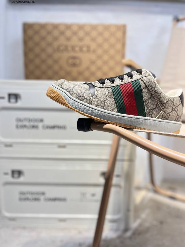 Guangdong Original Factory# Gucci Distressed Screener Sneaker, classic Gucci dis