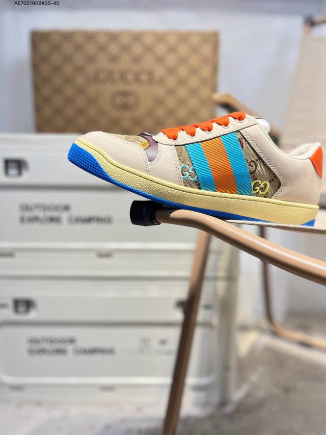 Guangdong Original Factory# Gucci Distressed Screener Sneaker, classic Gucci dis