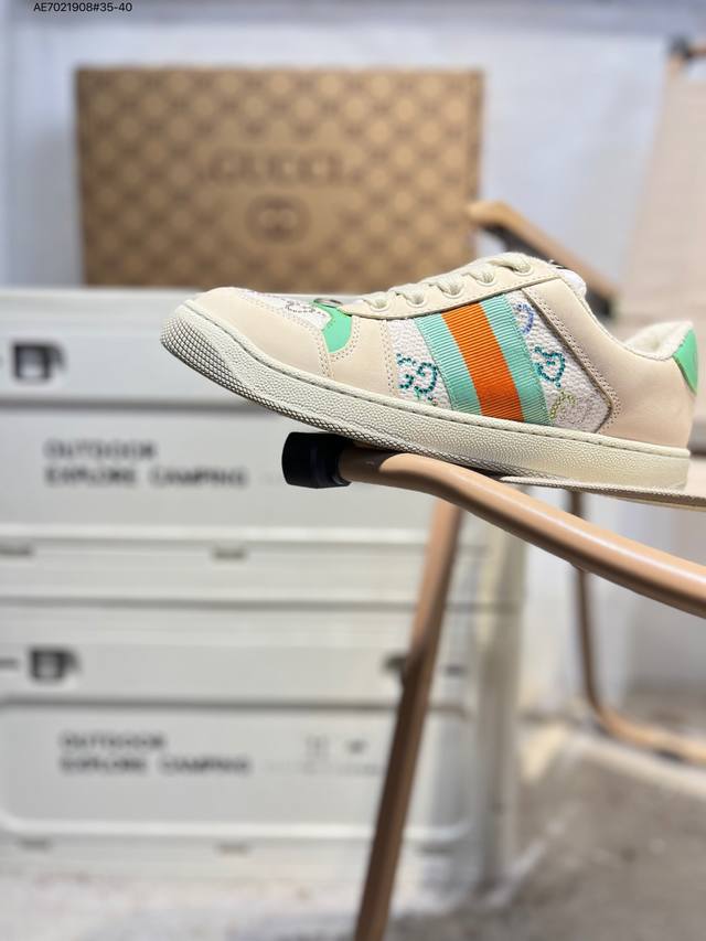 Guangdong Original Factory# Gucci Distressed Screener Sneaker, classic Gucci dis