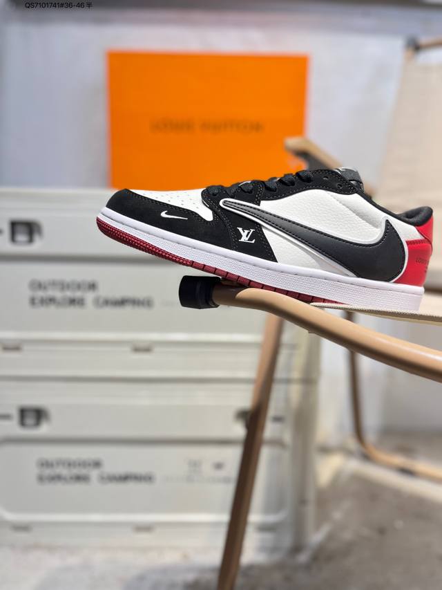 Lv X Jordan Air Jordan 1 Low AJ1 basketball shoes official synchronized colorway