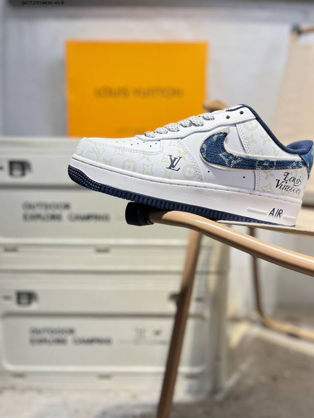 Nk Air Force 1 '07 Low Casual Sneakers#Custom Leather, Original Last and Cardboa