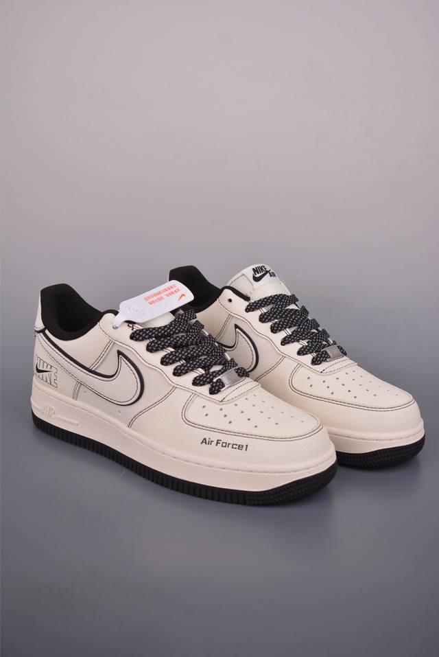 Nike Air Force 1 Low Beige/Black Authentic Air Force 1 design, made with origin