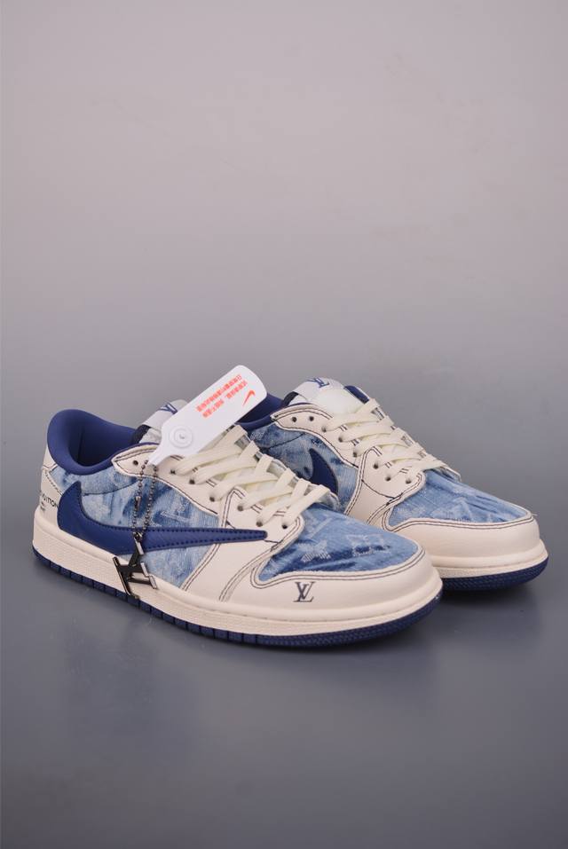 Fragment X Travis Scott X Fendi Air Jordan 1 Low Three-Way Collaboration Reverse