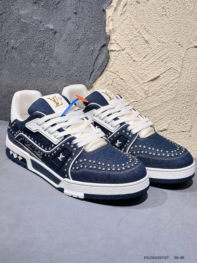 New Arrival Real Shots Brand New Louis Vuitton Trainer Sneaker Low Casual Sports