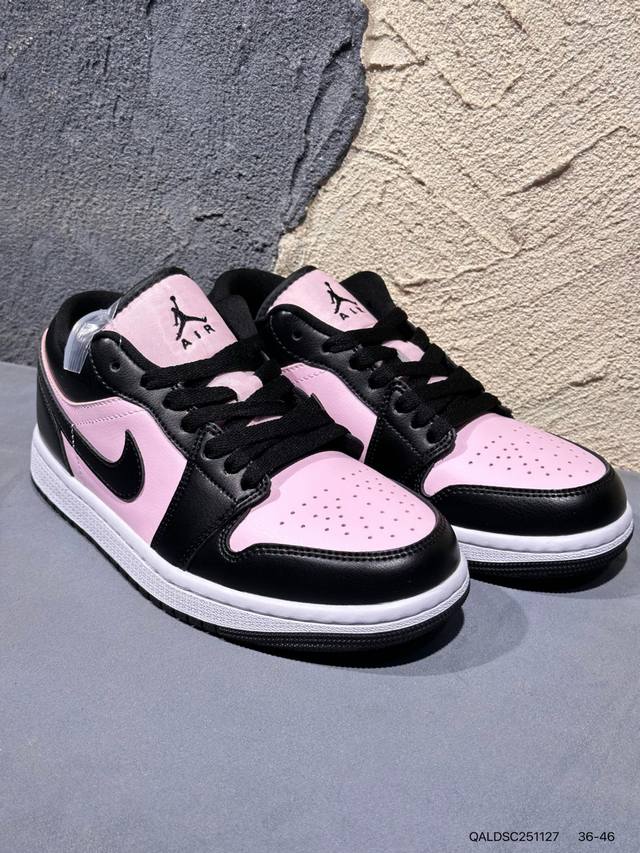 New Arrival Real Shots Air Jordan AJ1 Low Low Top Black Pink Io3394-663 Brand Ne