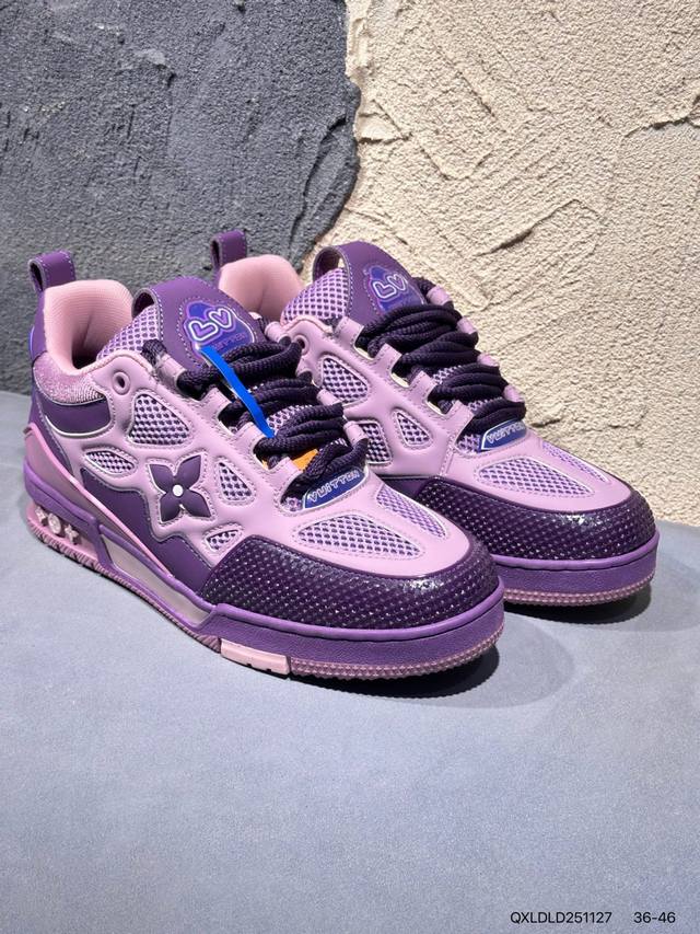 New Arrival Real Shots Brand New Louis Vuitton Trainer Sneaker Low Casual Sports