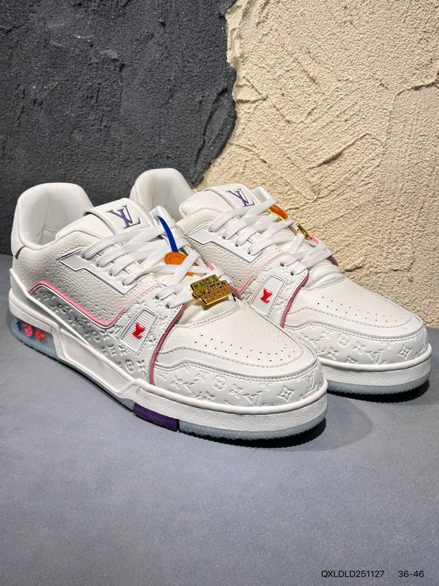 New Arrival Real Shots Brand New Louis Vuitton Trainer Sneaker Low Casual Sports