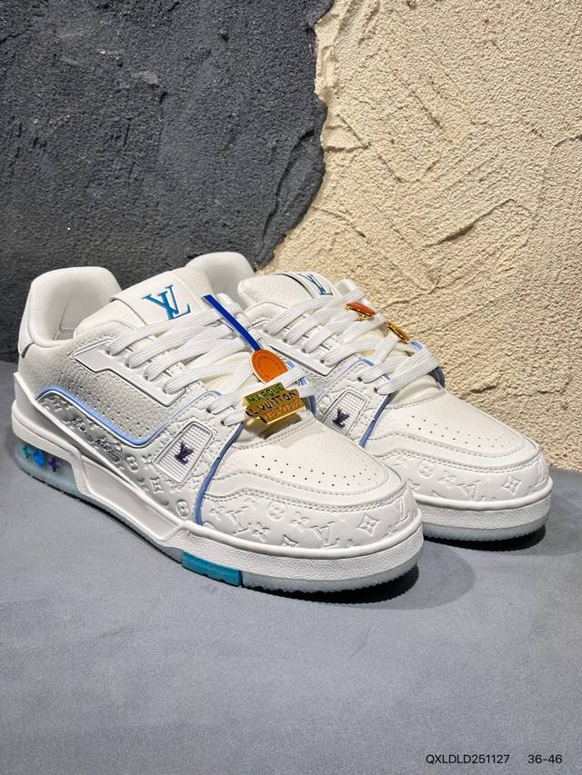 New Arrival Real Shots Brand New Louis Vuitton Trainer Sneaker Low Casual Sports