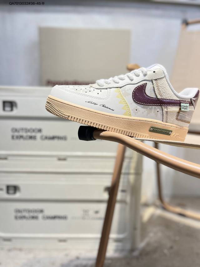 Nk Air Force 1 '07 Low Casual Sneakers#Custom Leather, Original Last and Cardboa