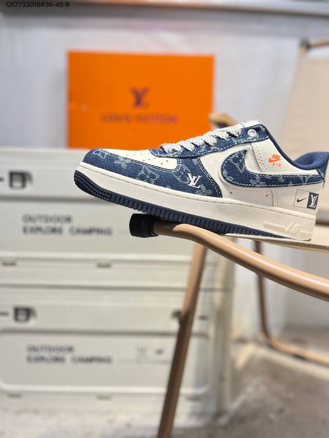 Nk Air Force 1 '07 Low Casual Sneakers#Custom Leather, Original Last and Cardboa