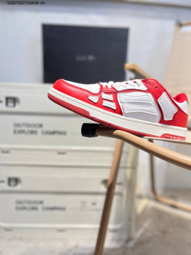 Amiri Skeleton Low-Skel Top Sneakers, Skeleton Series Couple Shoes Trendy Top Pr