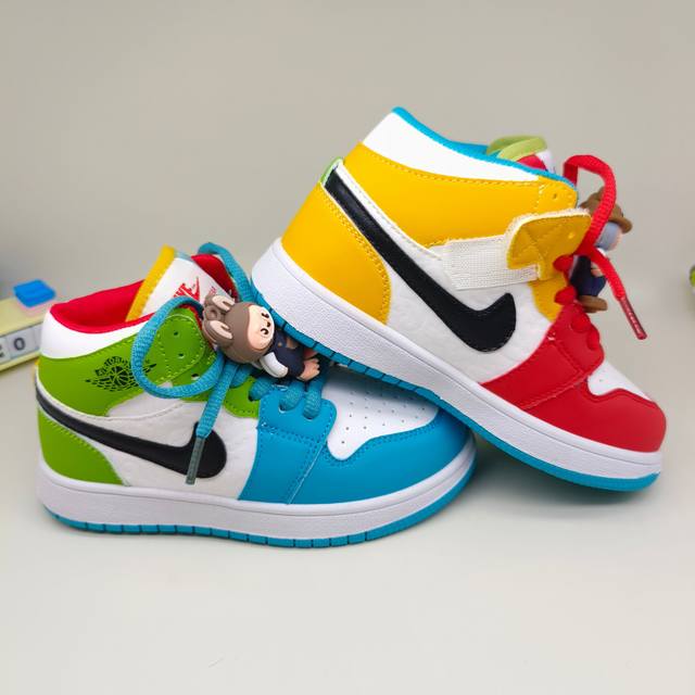 Joe Ichi Mid-Range Collaboration Velcro Kids Basketball Shoes Size: 26-37 Class