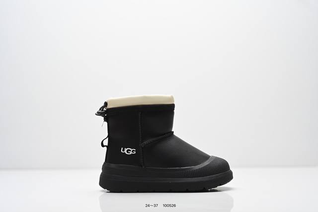 Children's Shoes: Ugg Retro Unisex High-Top Sneakers, Trendy Boots, Thick-Soled