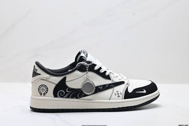 Factory Grade Nike Air Jordan 1 X Travis Scott AJ1 Reverse Swoosh Jordan 1 'DIY