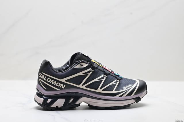 Company-grade Salomon XT-6 outdoor trail running shoes. The upper features Sens