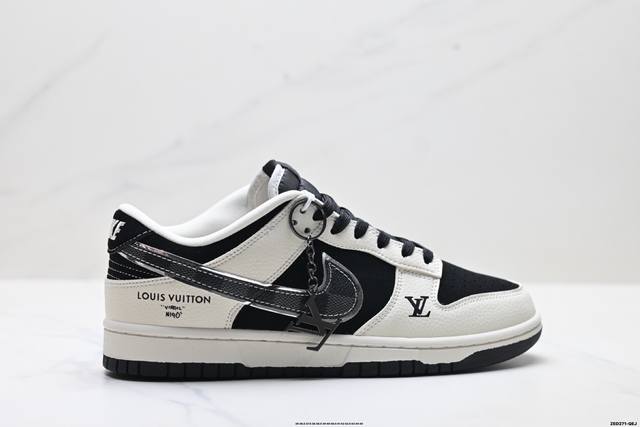 Company Grade Nike Dunk Low Retro 'DIY High-End Custom' Nike Low-Top Casual Spo