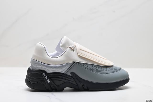 Factory Grade Raf Simons Cylon-21 Trendy Sporty Fabric Leather Round Toe Lace-u