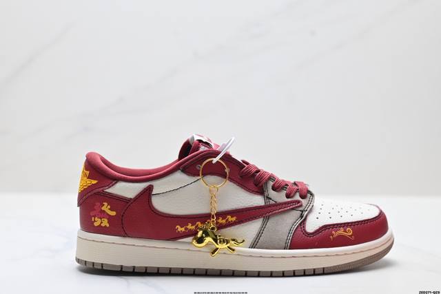 Factory Grade Nike Air Jordan 1 X Travis Scott AJ1 Reverse Swoosh Jordan 1 'DIY