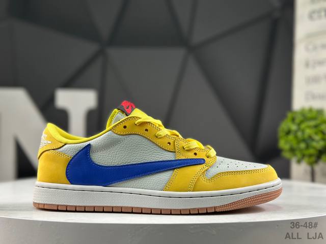 Factory Grade Nike Air Jordan 1 X Travis Scott AJ1 Low-Top Basketball Shoes wit