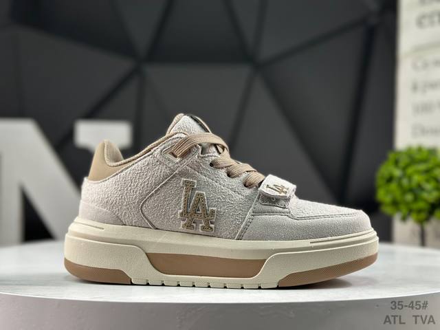 Mlb Chunky Liner Denim Trendy Versatile Thick-Soled Height-Increasing Comfortabl