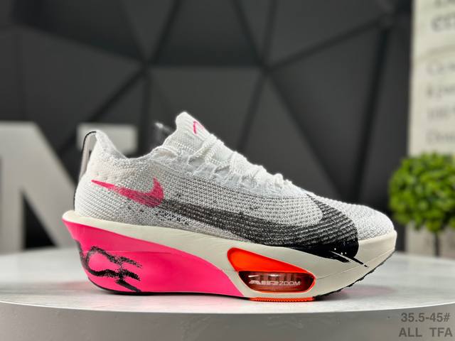 Nike Zoomx Alphafly Next % 3 Nike Low-Top Alphafly 3rd Generation White Black P