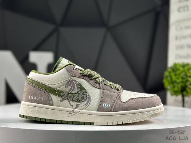 Nike Air Jordan 1 Low AJ1 (Year of the Horse Limited Edition) Reverse Swoosh Lo