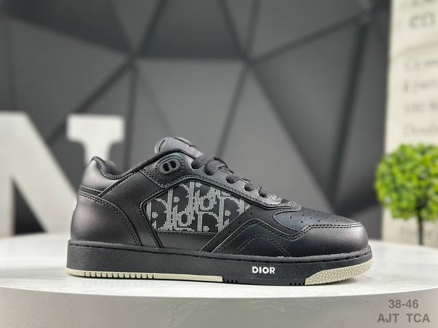 Dior B27 Low 'dior Oblique Galaxy' Dior Low-Top Leather and Fabric Logo Print Ca