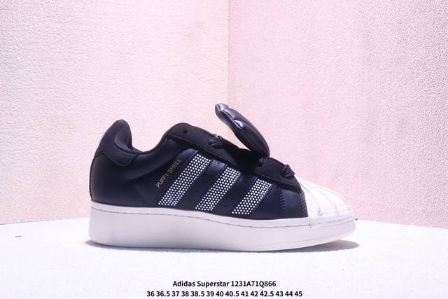 Adidas Originals Superstar "Black White" Classic Shell Toe Series Low-Top Versat