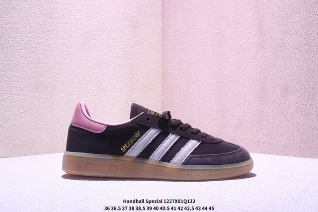 Authentic Adidas Handball Spezial, classic retro casual sneakers. The entire sho